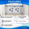 Comfort Zone Twin Window Fan with Reversible Airflow Control, 9 inch, Auto-Locking Expanders, 2 Speed Fan, Dual Fan, Exhaust, Airflow 9.84 ft/sec, Ideal for Home, Kitchen, Bedroom & Office, CZ319WT view 2