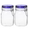 Bormioli Rocco Fido Collection, 2 Pack, 33 Oz. Food Storage Glass Jars, Airtight Rubber Seal & Glass Lid, With Stainless Wire Clamp, Made In Italy. view 1