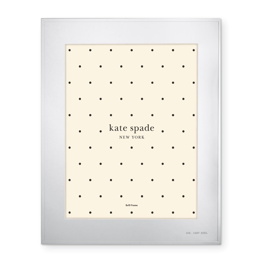 Kate Spade "Darling Point" Silverplate 8" x 10" Photo Frame