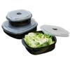 Calypso Basics by Reston Lloyd 6-Piece Microwave Cookware, Steamer and Storage Set, Black view 4