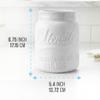 Comfify Wide Mouth Mason Jar Utensil Holder Decorative Kitchenware Organizer Crock - Perfect Cookware Gift - White, Large Size 5.4x6.75 view 3