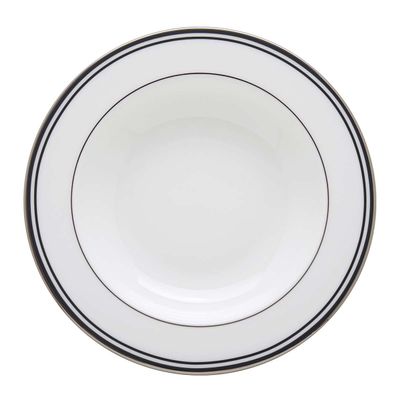 Lenox Federal Platinum Pasta Bowl/Rim Soup, Black