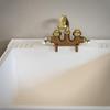 Central Brass Two Handle Laundry Faucet Heavy Duty Rough Brass 6" Wall Mounted Reach Tube Swivel Spout, 0465 view 2