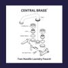 Central Brass Two Handle Laundry Faucet Heavy Duty Rough Brass 6" Wall Mounted Reach Tube Swivel Spout, 0465 view 4
