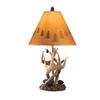 Signature Design by Ashley Derek Rustic Cabin Antler Lamp Set, 2 Count, Paper Silhouette Shade, Pull Chain Switch, 13.88" W x 13.88" D x 23.75" H, Brown view 2