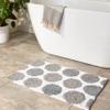 Avanti Linens - Bath Mat, Cotton Bath Rug with Non-Skid Backing, Modern Home Decor (Dotted Circles Collection, 20" x 30") view 2