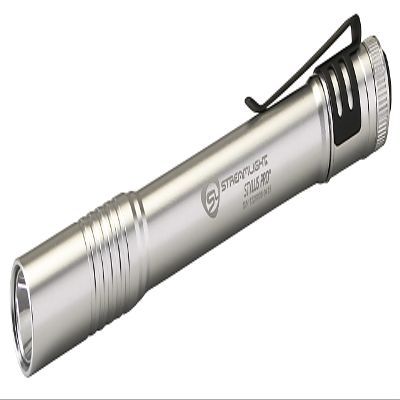 Streamlight 66121 Stylus Pro 100-Lumen White LED Pen Light for Inspectors, Law Enforcement, and Everyday Use with 2 AAA Alkaline Batteries, Silver