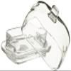 Abbott Collection Large Rectangle Covered Butter Dish with Lid, Clear Glass (6.5"L) view 3