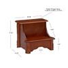 Powell Woodbury Mahogany Bed Step with Storage, Information, Lightly Distressed Woodbury Mahogany, 20 x 17.75 x 17.25 view 2