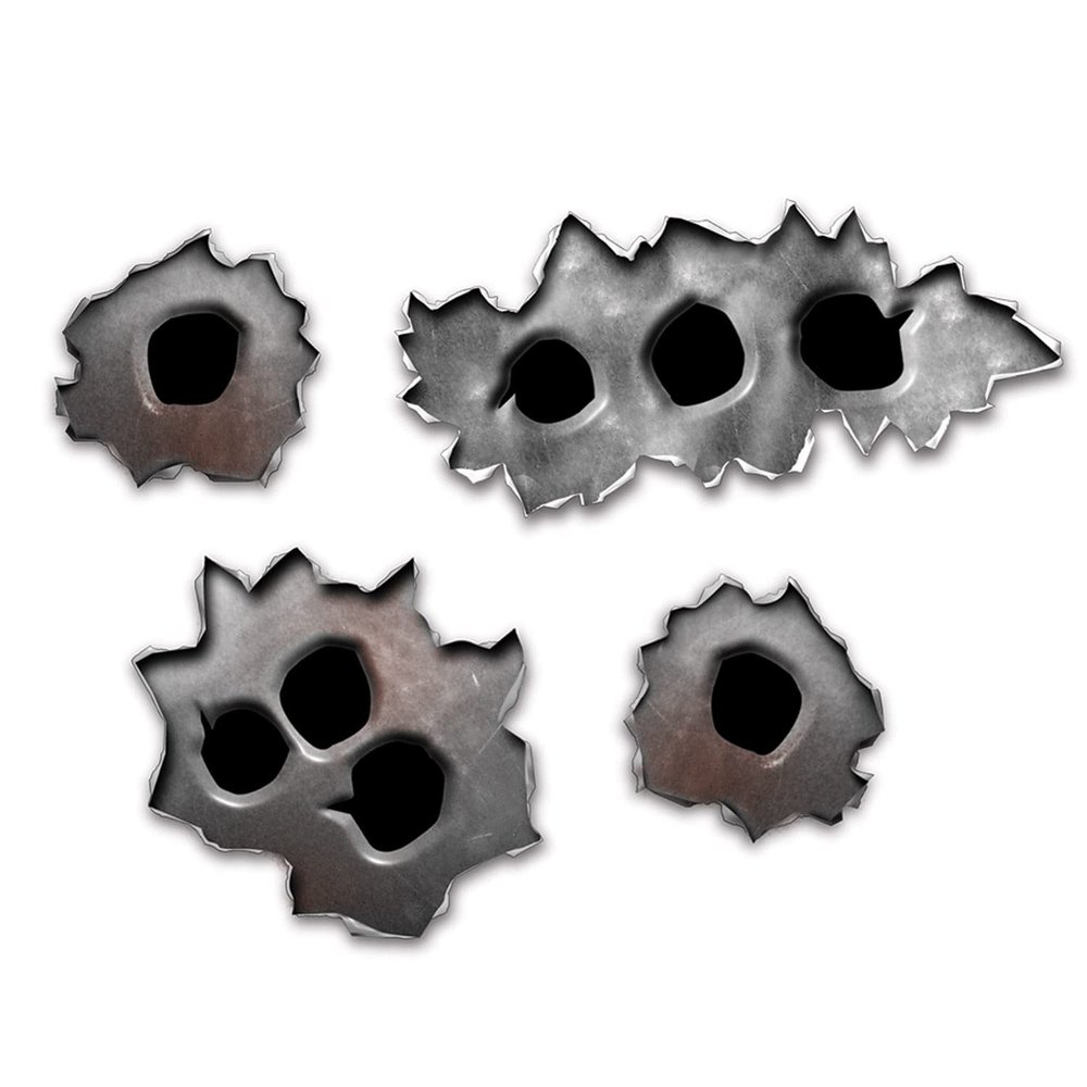Beistle Bullet Holes Wall Decorations For 20's Theme, Western Party Supplies, Crime Scene Investigation