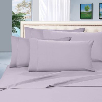 Elegant Comfort 6 Piece Wrinkle Resistant 1500 Premier Hotel Quality Ultra Soft Luxurious Bed Sheet Set, California King, Lilac