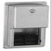BOBRICK 3888 ClassicSeries Stainless Steel Recessed Multi-Roll Toilet Tissue Dispenser, Satin Finish, 12-1/2" Height, 7-9/16" Width 2-15/16" Depth view 2