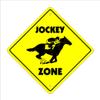 Jockey Crossing Sign Zone Xing | Indoor/Outdoor | 12" Tall New Horse Racing Rider Racer Track Bettor Betting Lawn view 1
