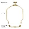 Royal Designs, Inc. HA-1001-12BR-2 Heavy Duty Harp for Lamp Shade Holder, 12 inch, Polished Brass Base, 2-Pack view 3