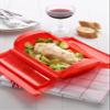 Lku 1-2 Person Steam Microwave Cooking Case with Draining Tray & 10min Cookbook (Red) 100% Silicone BPA-Free Family Portion Steam Cooking Container for Meals, Vegetables, Meat, Fish & More view 2