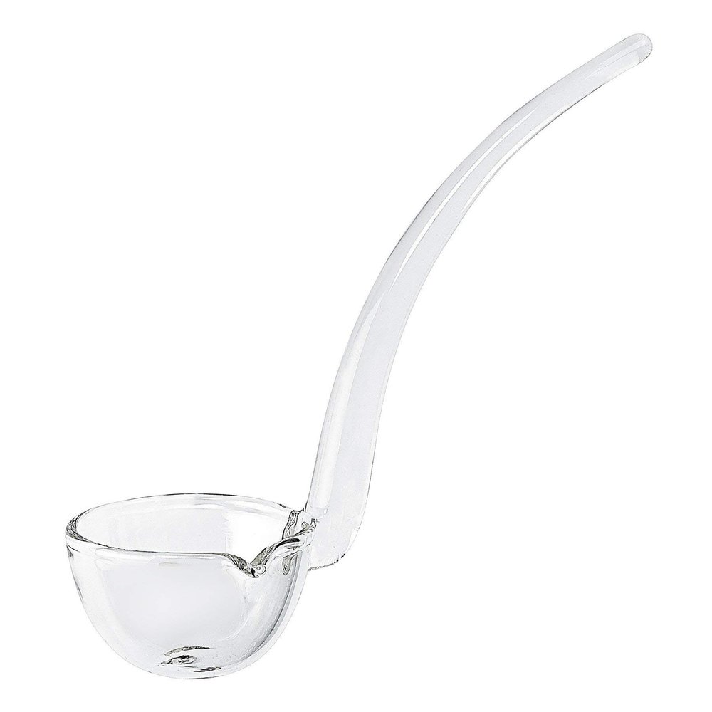 Badash 6" Small Glass Gravy Ladle, Artisan Heritage Quality Mouth-Blown Lead-Free Crystal, Elegant Small Spoon-Sized Serving Clear Utensil perfect For Sauce & Salad Dressing, Presentation Packaging