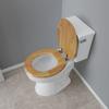 Comfort Seats C2B1R17CH Designer Solid Wood Toilet Seat with Chrome Hinges, Round, Oak view 3