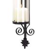 2 Black Iron French Hurricane Candle Holder Wall Sconce view 3