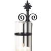 2 Black Iron French Hurricane Candle Holder Wall Sconce view 4