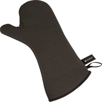 San Jamar UCMX15BK Textured Neoprene Oven Mitt with WebGuard, 15" Length, Black