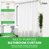 FABRIC SHOWER CURTAIN LINER - Standard Bathtub Size - A Stylish Quality Bathroom Drape - Earth Friendly, Non-Toxic + Odor-Free Cotton Liner - Light-Weight Washable White Shower Curtain - 70x74 WC view 3
