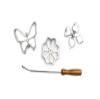 Fox Run Rosette Iron Set With Handle, Cast-Aluminum, Butterfly, Flower, and Card Suits view 3