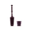 Master Plunger MP500-B Heavy Duty Bathroom Toilet Plunger Kit with Short Bucket. All Purpose Plunger Equipped with Air Release Valve, Plum view 1