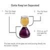 QUAFFER Double Bubble Layered Shot Glass  Chaser Shot Glass Jigger for Smooth Tasty Shots  Fun Unique Split Shot Glasses Barware (1.25oz Top & 2.25oz Bottom) view 4