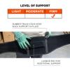 Ergodyne ProFlex 1500 Weight Lifters Style Back Support Belt, Large, Black view 3