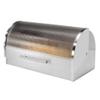Oggi Stainless Steel Roll Top Bread Box for Kitchen Countertop with Tempered Glass Lid - Fits Multiple Large Loaves of Bread and Other Freshly Baked Goods Including Cookies, Bagels, Muffins view 1