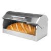 Oggi Stainless Steel Roll Top Bread Box for Kitchen Countertop with Tempered Glass Lid - Fits Multiple Large Loaves of Bread and Other Freshly Baked Goods Including Cookies, Bagels, Muffins view 2