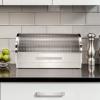 Oggi Stainless Steel Roll Top Bread Box for Kitchen Countertop with Tempered Glass Lid - Fits Multiple Large Loaves of Bread and Other Freshly Baked Goods Including Cookies, Bagels, Muffins view 3