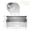 Oggi Stainless Steel Roll Top Bread Box for Kitchen Countertop with Tempered Glass Lid - Fits Multiple Large Loaves of Bread and Other Freshly Baked Goods Including Cookies, Bagels, Muffins view 4