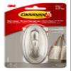 3M Command 17053BN Traditional Plastic Hook, Large, Brushed Nickel view 1