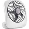 O2COOL Treva 5 Inch Battery Powered Fan Portable Desk Fan 2 Cooling Speeds with Compact Folding & Tilt Design Cubicle Accessories Small Portable (Grey) view 2