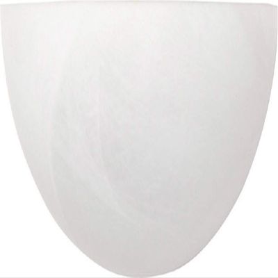 Capital Lighting 1681MW Crescent Modern Minimalistic Faux White Alabaster Glass Bowl Wall Sconce Pocket Sconce, 1-Light 100 Watt, 5" H x 11" W, Matte White