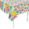Fun Express Hibiscus Print Plastic Tablecloth (1 Piece) Luau & Tropical Party Supplies, 53" x 73" view 1