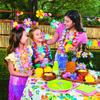 Fun Express Hibiscus Print Plastic Tablecloth (1 Piece) Luau & Tropical Party Supplies, 53" x 73" view 2