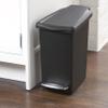 simplehuman 10 Liter / 2.6 Gallon Compact Slim Bathroom or Office Step Trash Can, Black Plastic view 4
