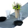 MDS Pack of 10 Satin Table Runners 12 x 108 Inch Long Wedding Sateen Bright Silk Smooth Table Runner for Wedding Reception Birthday Graduation Party Event Banquet Dinner Decoration - Light Silver view 4