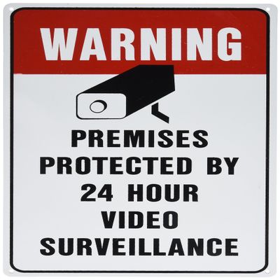 Video Surveillance Sign Property Protected 24 Hour Security Protection Warning | Indoor/Outdoor | 12" Tall | Security Sign Office Warning Sign, Office, Business | SignMission