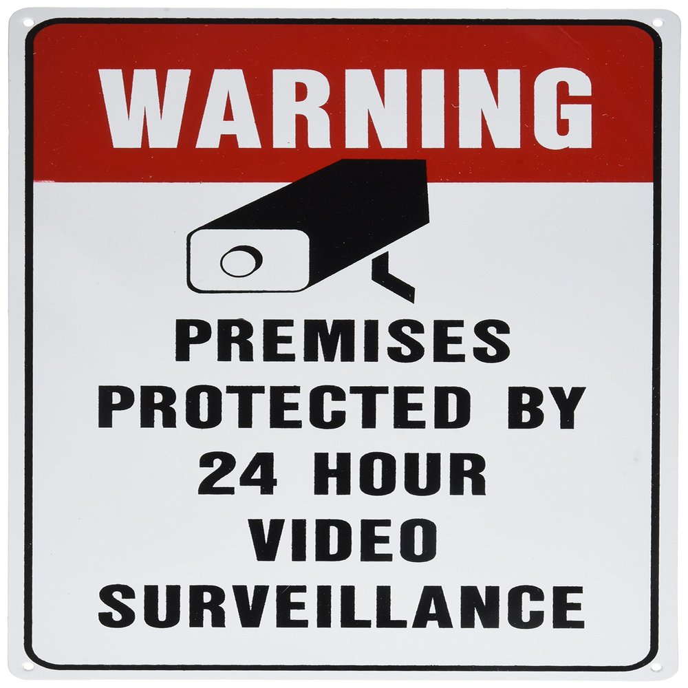Video Surveillance Sign Property Protected 24 Hour Security Protection Warning | Indoor/Outdoor | 12" Tall | Security Sign Office Warning Sign, Office, Business | SignMission