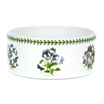 Portmeirion Botanic Garden 8-inch Souffl Dish - Assorted Florals Motif, Porcelain Bakeware with Chip-Resistant Glaze - Oven, Microwave, Freezer, Dishwasher Safe for Everyday Use