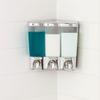 Better Living Clear Choice Shower Dispenser 3 Chamber, Wall Mount Shower Soap Pump Dispenser for Bathroom Hotel Body Wash, No Drill Adhesive, Waterproof Dispenser, 3 x 14.2 oz, Chrome view 4