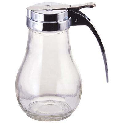 Winco Maple Syrup or Honey Dispenser-14 oz, Medium, Clear, Steel (G-116)
