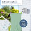 Minky Homecare Outdoor Retractable Dual Clothesline - Heavy Duty PVC Coated Line - Energy and Space Saving Removable Laundry Drying Line - 2 x 49 Feet view 2