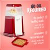 Nostalgia Hot-Air Electric Popcorn Maker, 8 Cups, Healthy Oil Free Popcorn with Measuring Scoop, Retro Red view 3