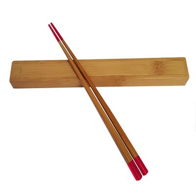 Happy Sales Japanese Bamboo Chopsticks with travel case Red