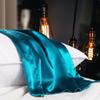 uxcell 1 Pack 100% Charmeuse Pure Silk Pillowcase for Hair and Skin, 350TC 19 Momme Soft Breathable Pillow Case with Hidden Zipper, Peacock Blue Silk Pillowcase Travel (14x20inch) view 3