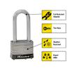 Master Lock 5SSQLJ Stainless Steel Outdoor Padlock with Key, 4 Pack Keyed-Alike view 2